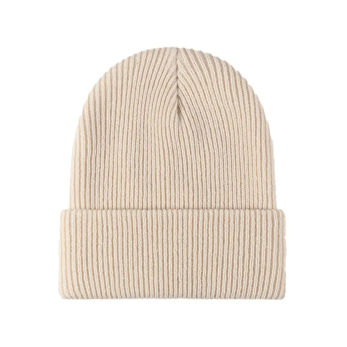 Beanies with Snug Ribbed Knit and Folded Cuff - Image 2