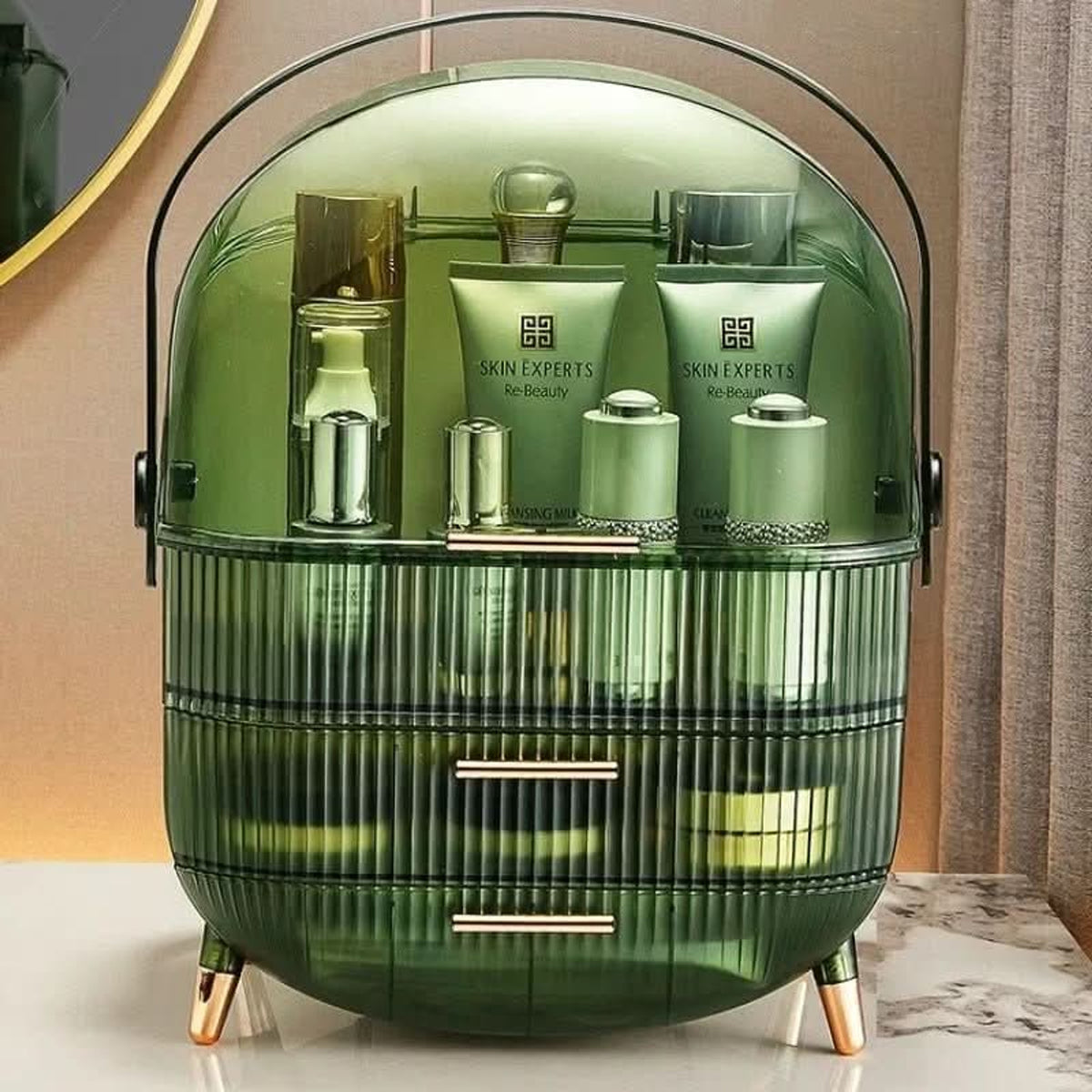 Beautysense Dustproof Waterproof Cosmetic Box Elegant Makeup Organizer - Image 5