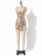 NOVA | Floral Sequin Mini Dress | Sparkly Bodycon Party Dress