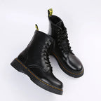 Boots with Lace-Up Side Zip and Combat Sole - Image 4