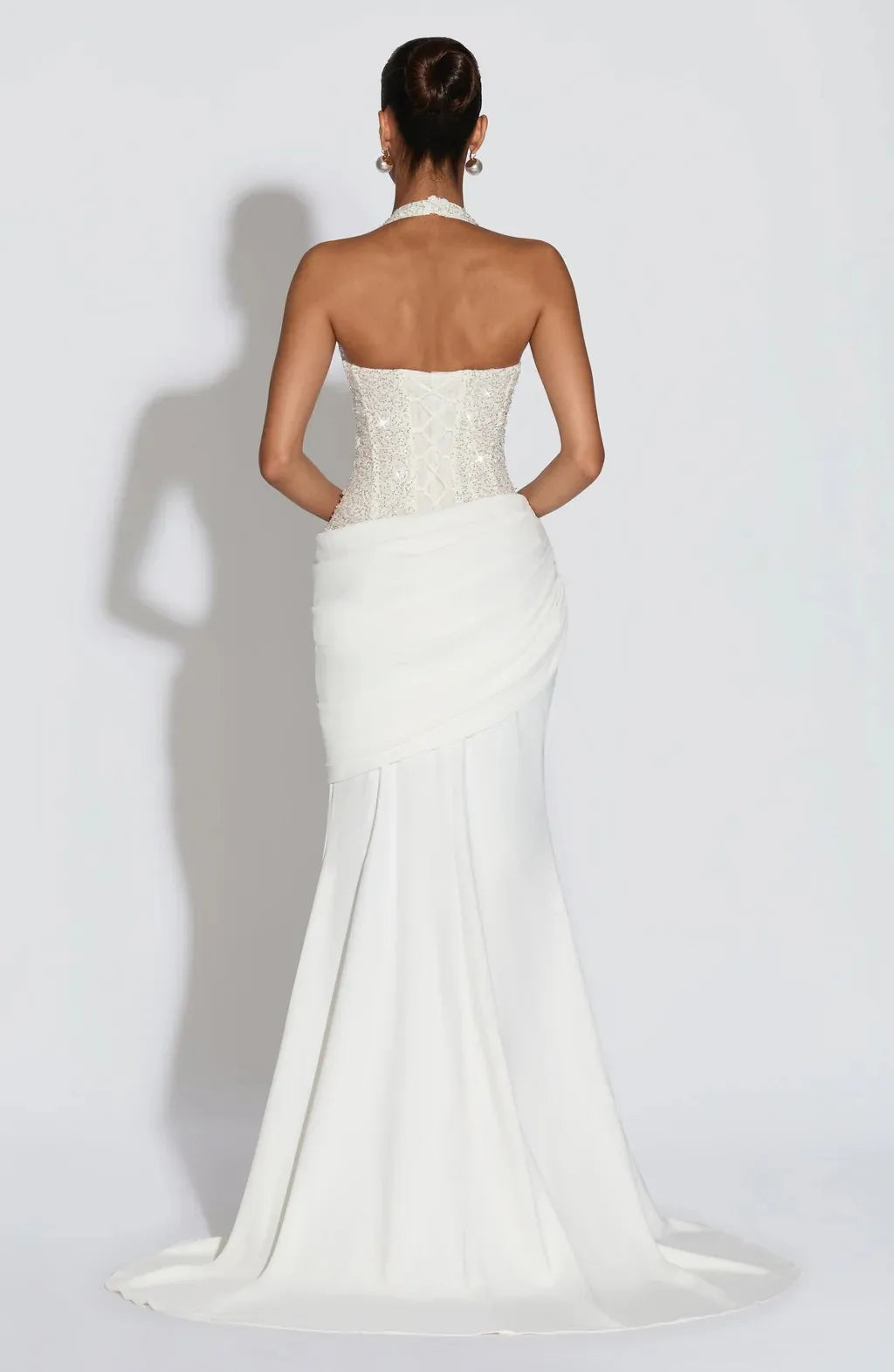 NOVA | Halter Neck Wedding Guest Maxi Dress