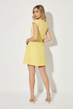 NOVA | Women’s Mini Dress – Short Sleeve A-Line Structured Dress