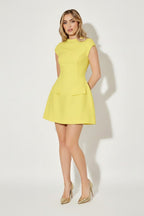 NOVA | Women’s Mini Dress – Short Sleeve A-Line Structured Dress