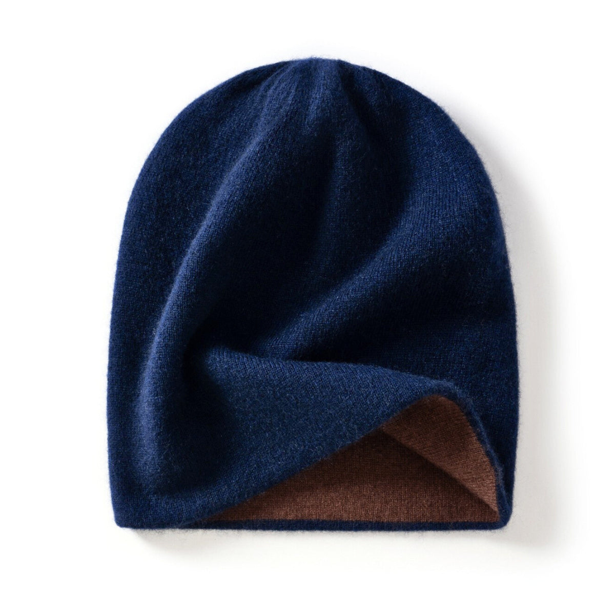 Cashmere Beanie with Double-Layer Knit and Full-Over-Ear Coverage - Image 4