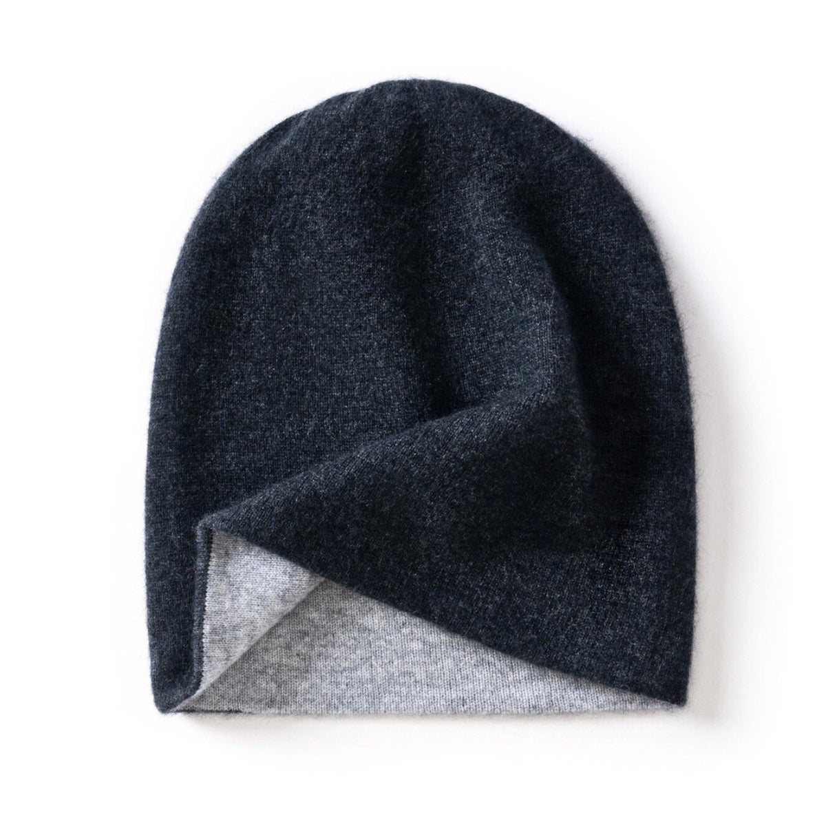 Cashmere Beanie with Double-Layer Knit and Full-Over-Ear Coverage - Image 5