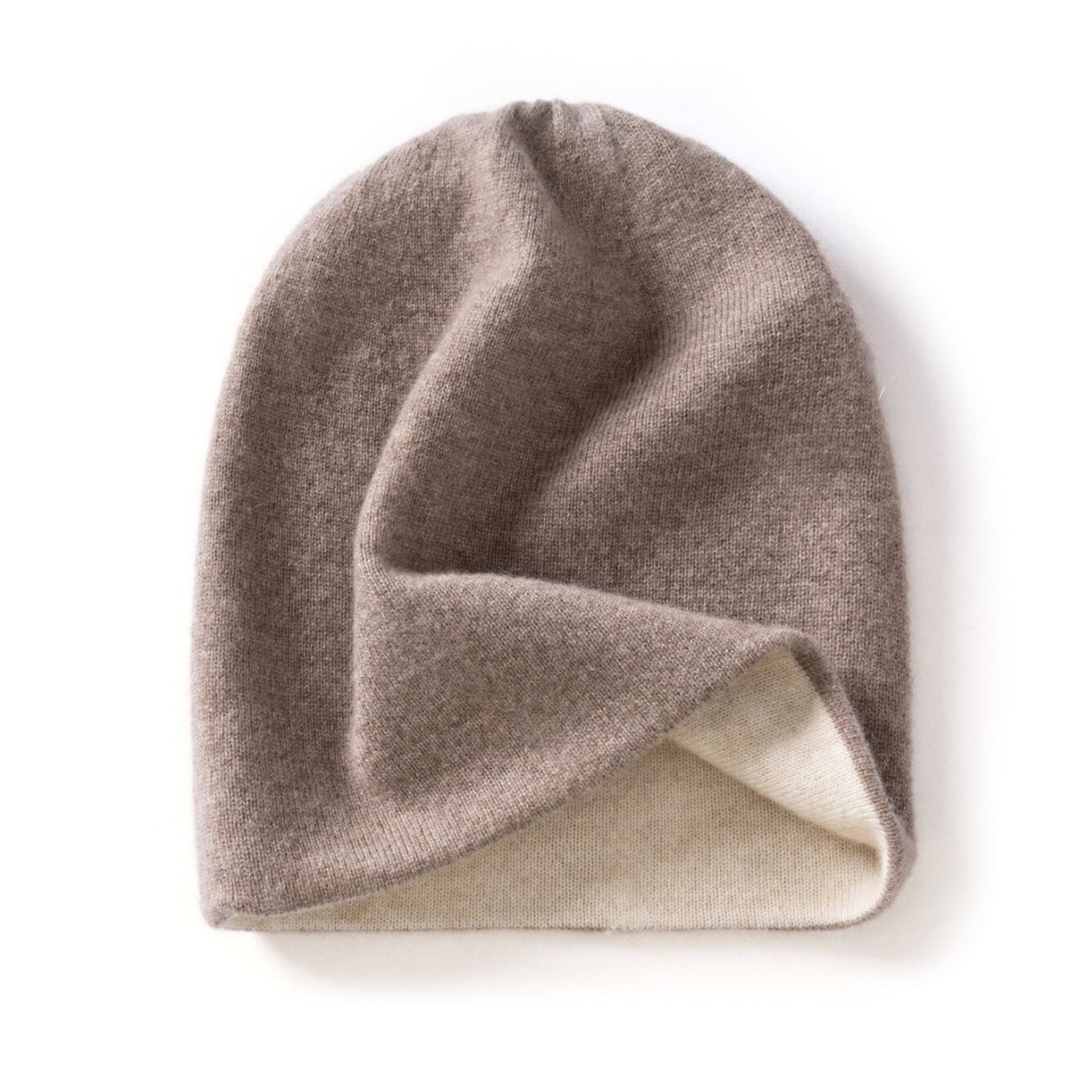 Cashmere Beanie with Double-Layer Knit and Full-Over-Ear Coverage - Image 3