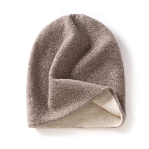 Cashmere Beanie with Double-Layer Knit and Full-Over-Ear Coverage - Image 3