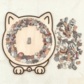 Cat Shaped Wooden Puzzle 135 Pieces In Calming Morandi Colours For Mindful Relaxation - Image 6