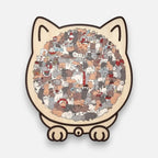 Cat Shaped Wooden Puzzle 135 Pieces In Calming Morandi Colours For Mindful Relaxation - Image 7
