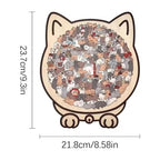 Cat Shaped Wooden Puzzle 135 Pieces In Calming Morandi Colours For Mindful Relaxation - Image 9
