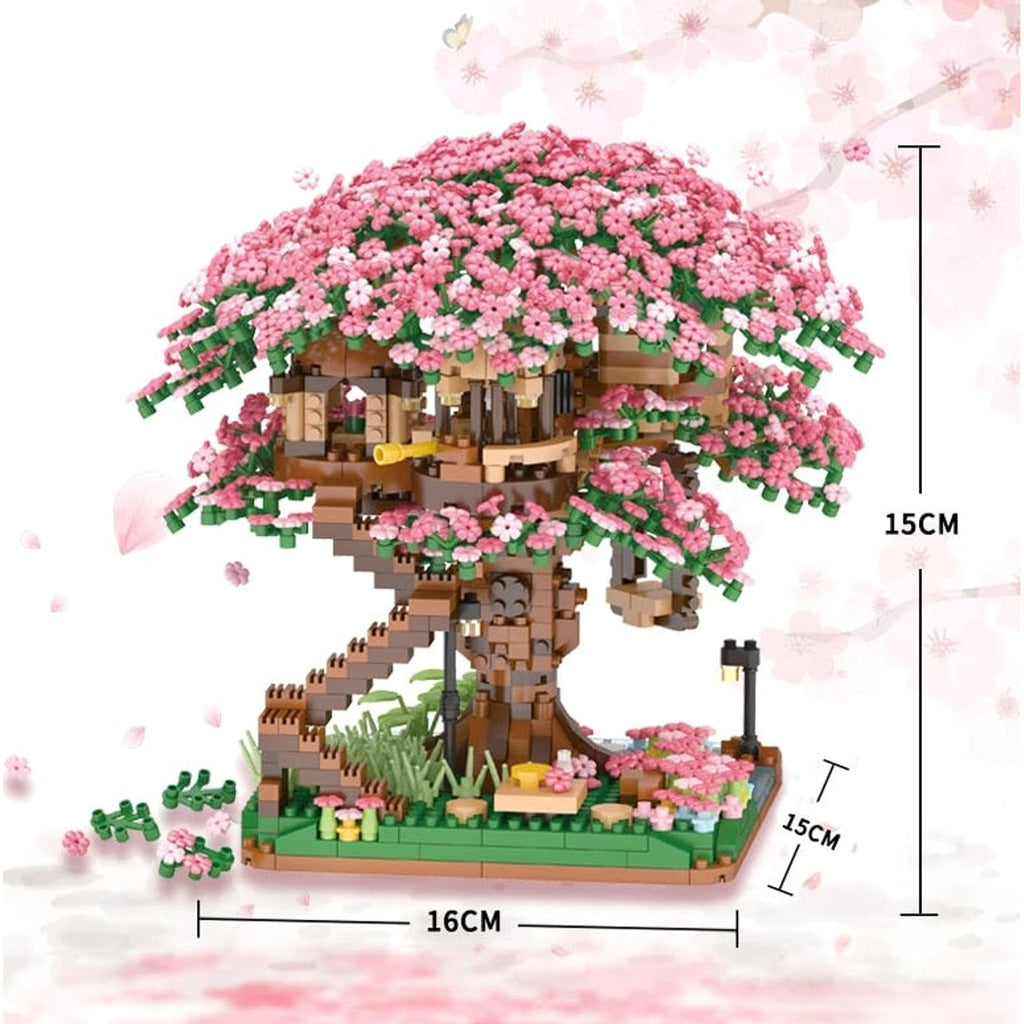 Cherry Blossom Tree House Building Blocks 2138-Piece Diy Creative Assembly Toy For Kids And Collectors - Image 9