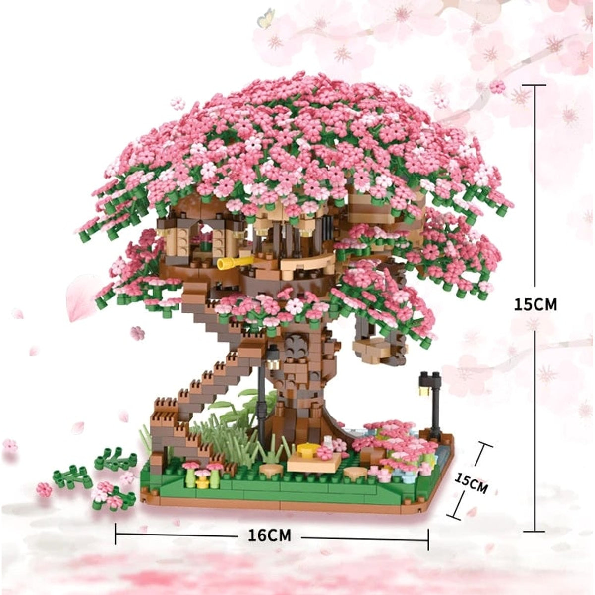 Cherry Blossom Tree House Building Blocks 2138-Piece Diy Creative Assembly Toy For Kids And Collectors - Image 9