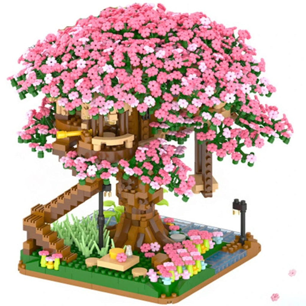 Cherry Blossom Tree House Building Blocks 2138-Piece Diy Creative Assembly Toy For Kids And Collectors - Image 1