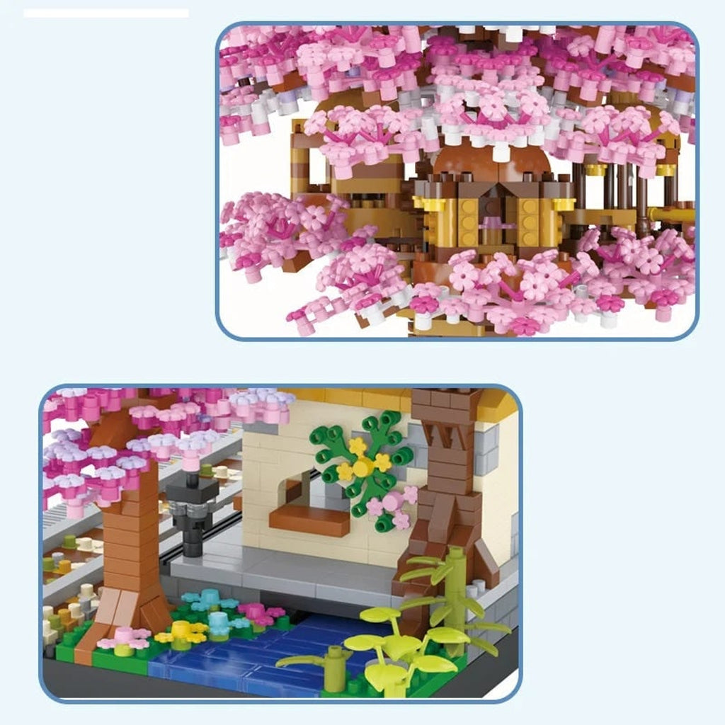 Cherry Blossom Tree House Building Blocks 2138-Piece Diy Creative Assembly Toy For Kids And Collectors - Image 3
