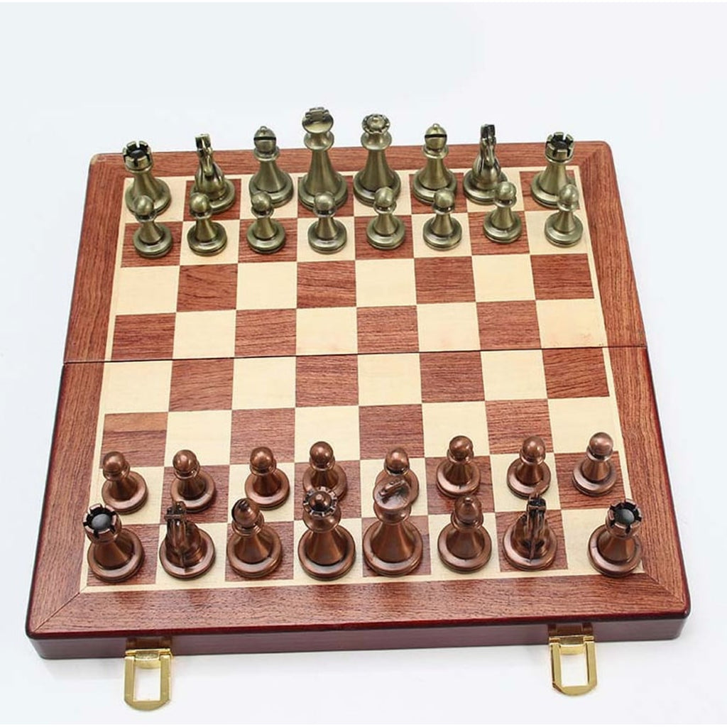 Chess Set Folding Metal Alloy Board For Competitive Play And Educational Fun - Image 6