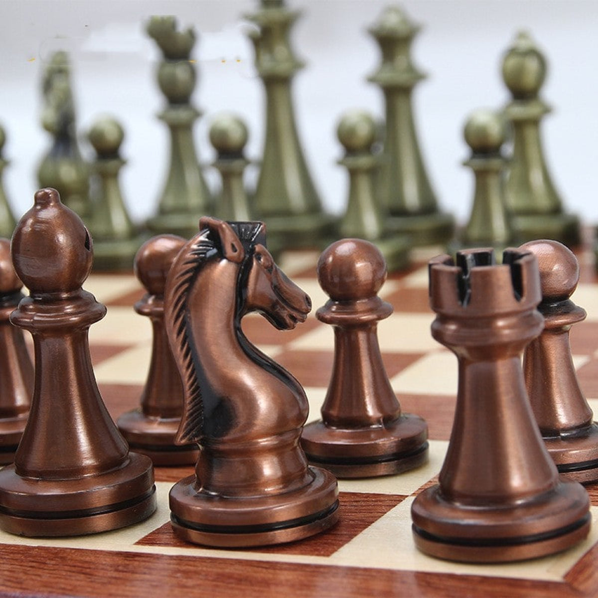 Chess Set Folding Metal Alloy Board For Competitive Play And Educational Fun - Image 1
