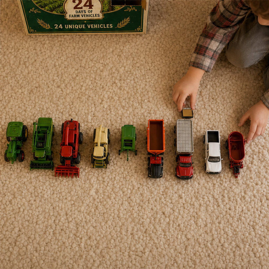 Christmas Farm Vehicle Advent Calendar With 24 Toy Tractors Combines And Harvesters For Kids - Image 8
