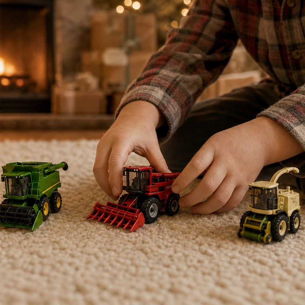 Christmas Farm Vehicle Advent Calendar With 24 Toy Tractors Combines And Harvesters For Kids - Image 4