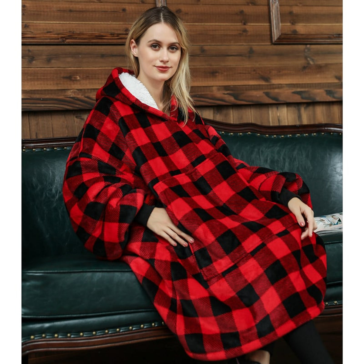 Christmas Hooded Blanket with Cozy Fleece Sleepwear and Oversized Fit - Image 15