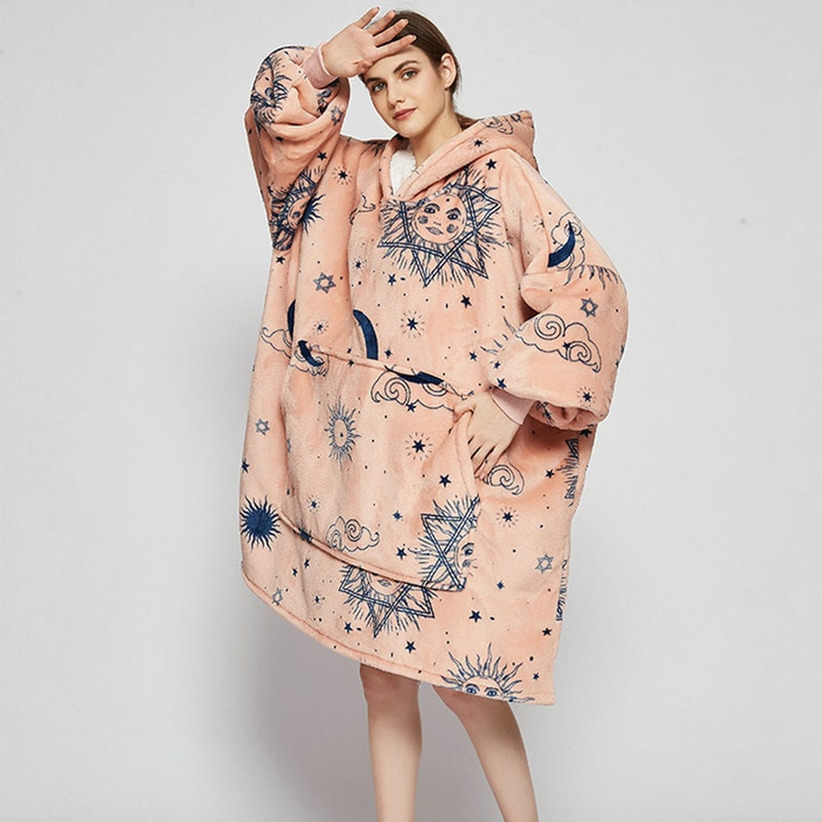Christmas Hooded Blanket with Cozy Fleece Sleepwear and Oversized Fit - Image 9