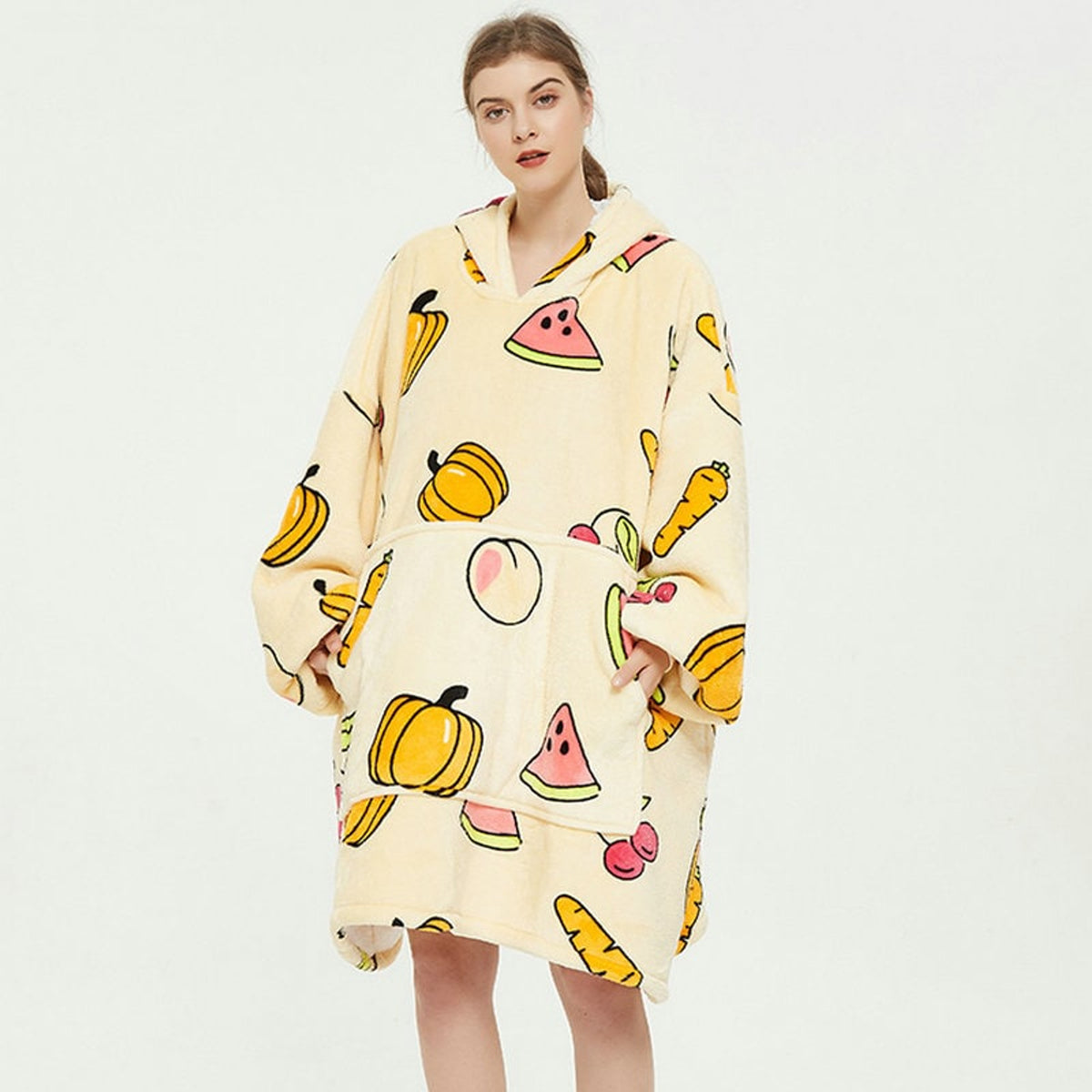 Christmas Hooded Blanket with Cozy Fleece Sleepwear and Oversized Fit - Image 2