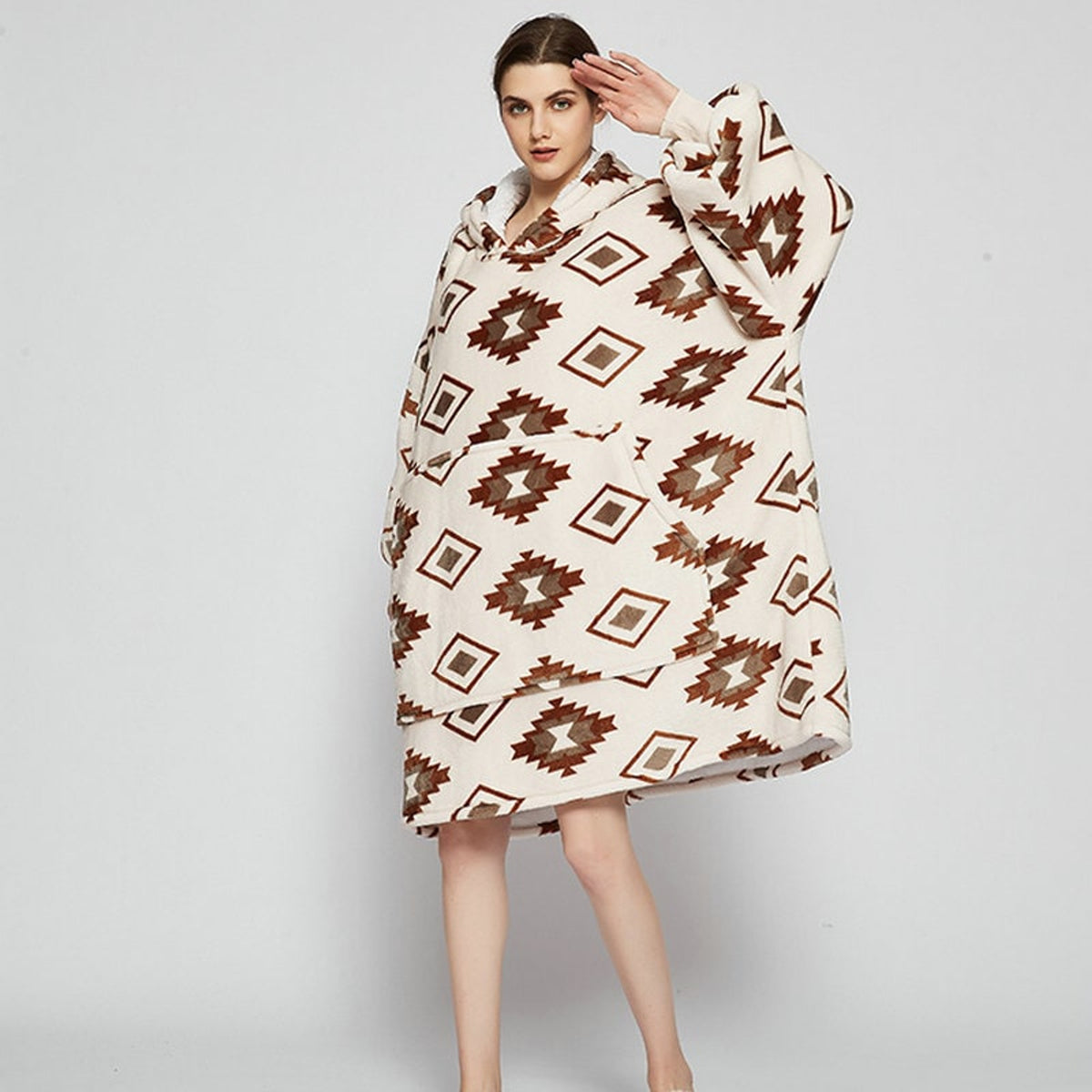Christmas Hooded Blanket with Cozy Fleece Sleepwear and Oversized Fit - Image 7