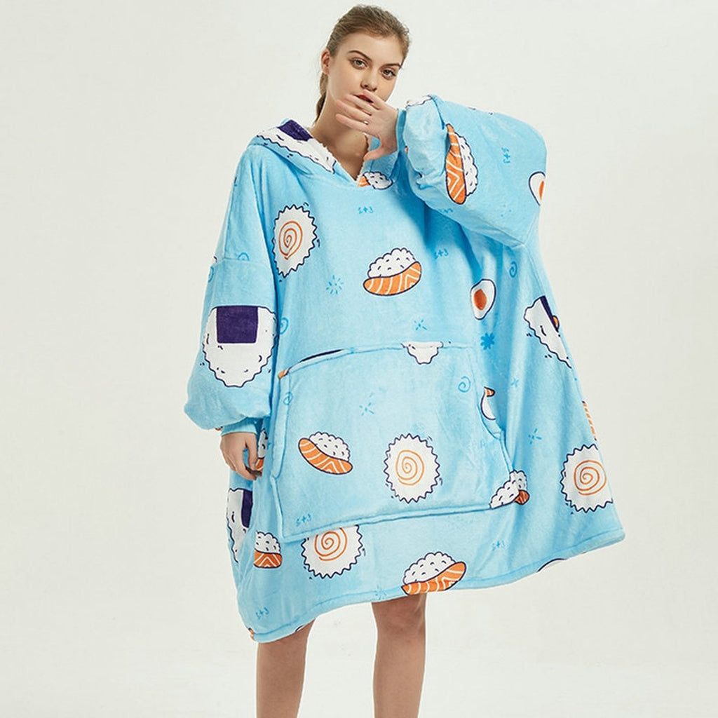 Christmas Hooded Blanket with Cozy Fleece Sleepwear and Oversized Fit - Image 6