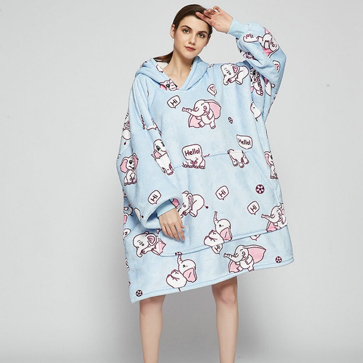 Christmas Hooded Blanket with Cozy Fleece Sleepwear and Oversized Fit - Image 5