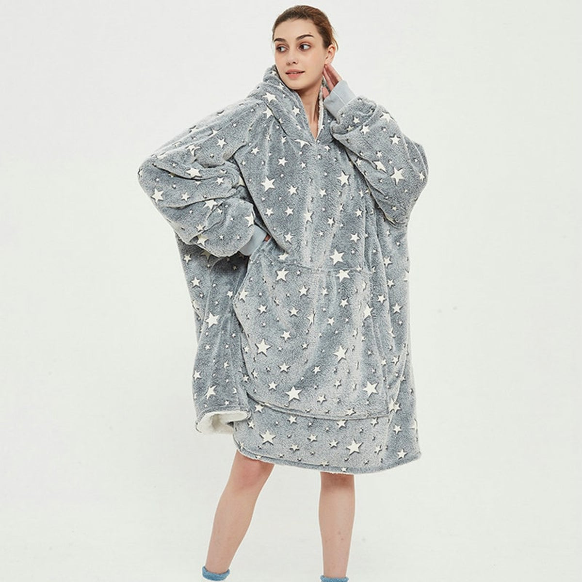 Christmas Hooded Blanket with Cozy Fleece Sleepwear and Oversized Fit - Image 10