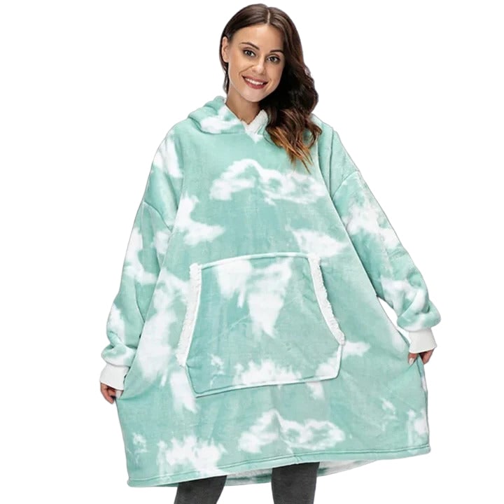 Christmas Hooded Blanket with Wearable Design and Front Pocket - Image 10