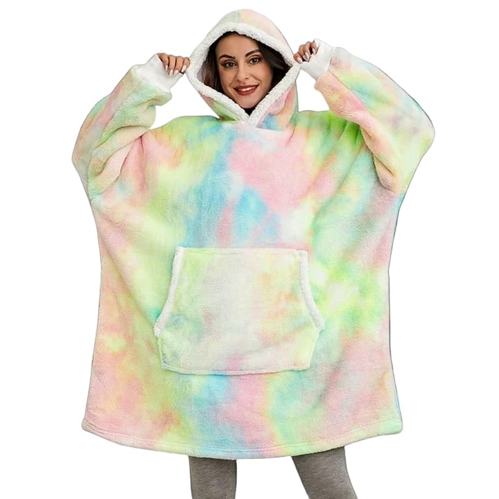 Christmas Hooded Blanket with Wearable Design and Front Pocket - Image 11