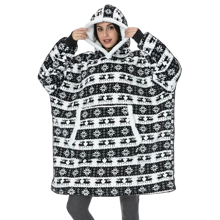 Christmas Hooded Blanket with Wearable Design and Front Pocket - Image 14