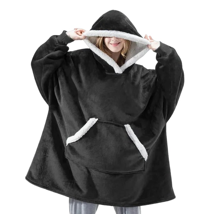 Christmas Hooded Blanket with Wearable Design and Front Pocket - Image 4