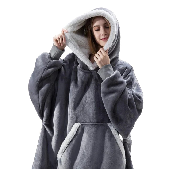 Christmas Hooded Blanket with Wearable Design and Front Pocket - Image 5