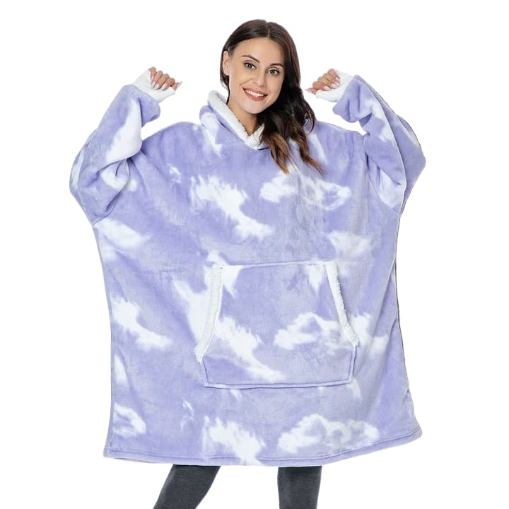 Christmas Hooded Blanket with Wearable Design and Front Pocket - Image 9