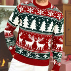 Christmas Jumper with Cosy Crew Neck and Tree Pattern - Image 1