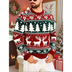 Christmas Jumper with Cosy Crew Neck and Tree Pattern - Image 6