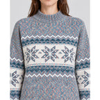Christmas Jumper with Relaxed Fit Silhouette and Snowflake Pattern - Image 6