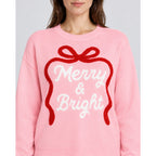 Christmas Jumper with Textured Embroidery and Round Neckline - Image 3