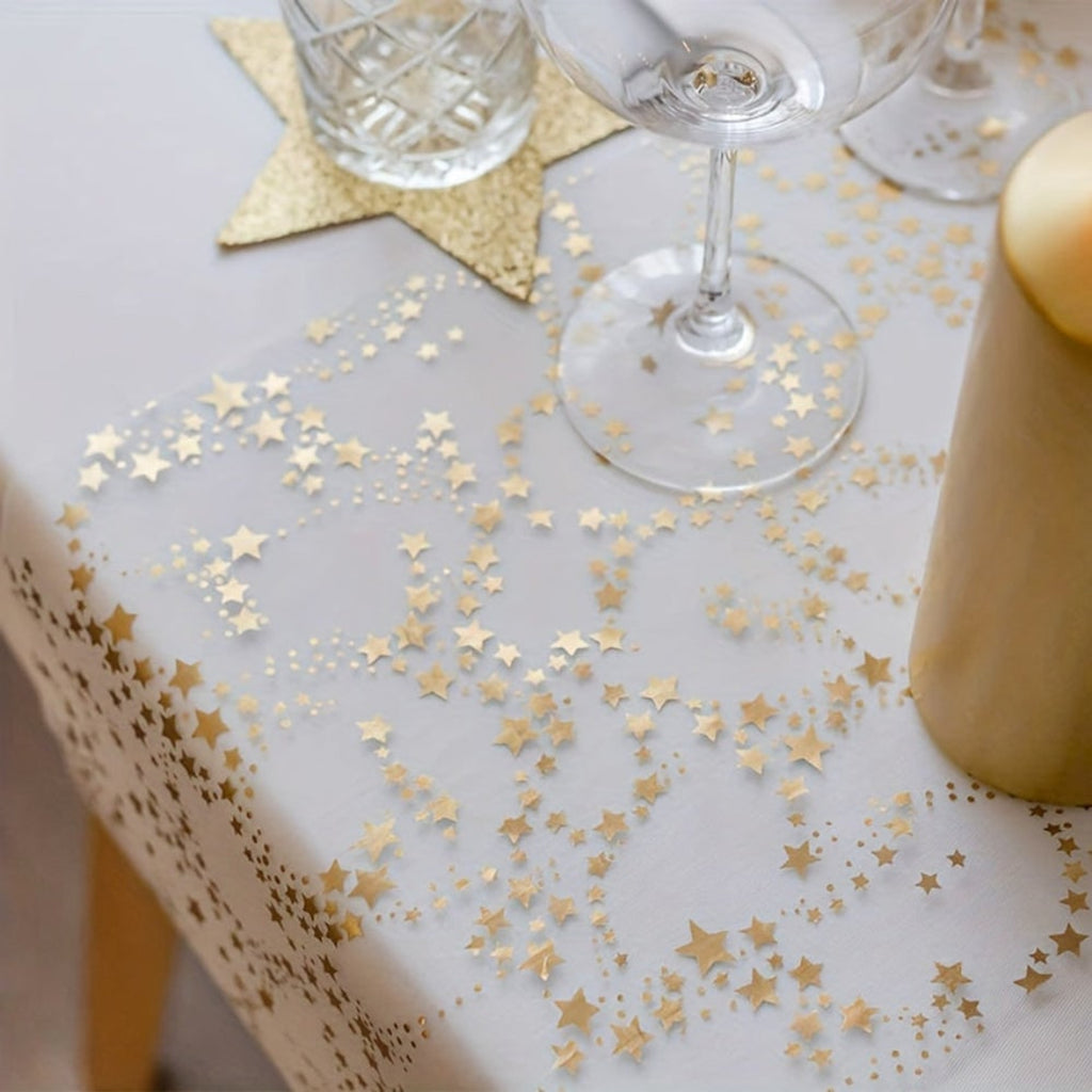 Christmas Linen Table Runner With Star Motif - Image 1