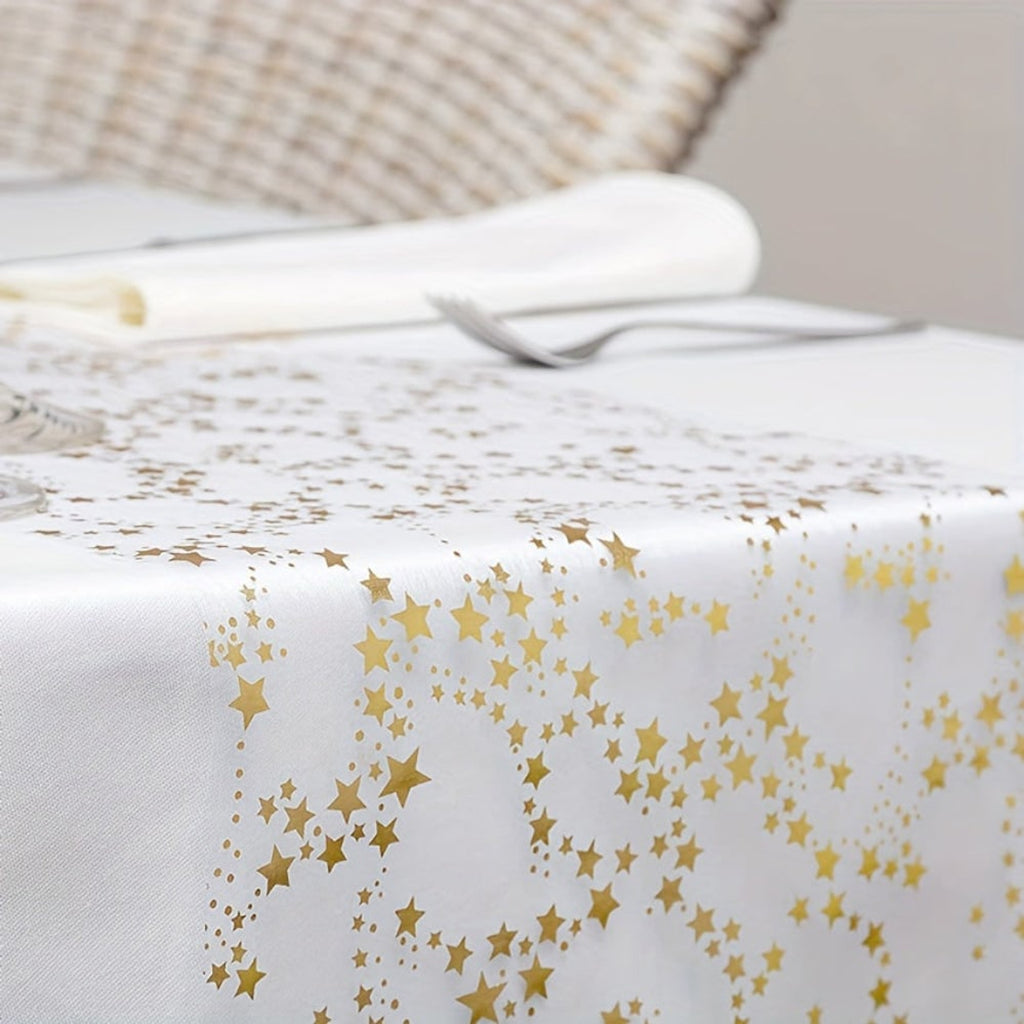 Christmas Linen Table Runner With Star Motif - Image 3