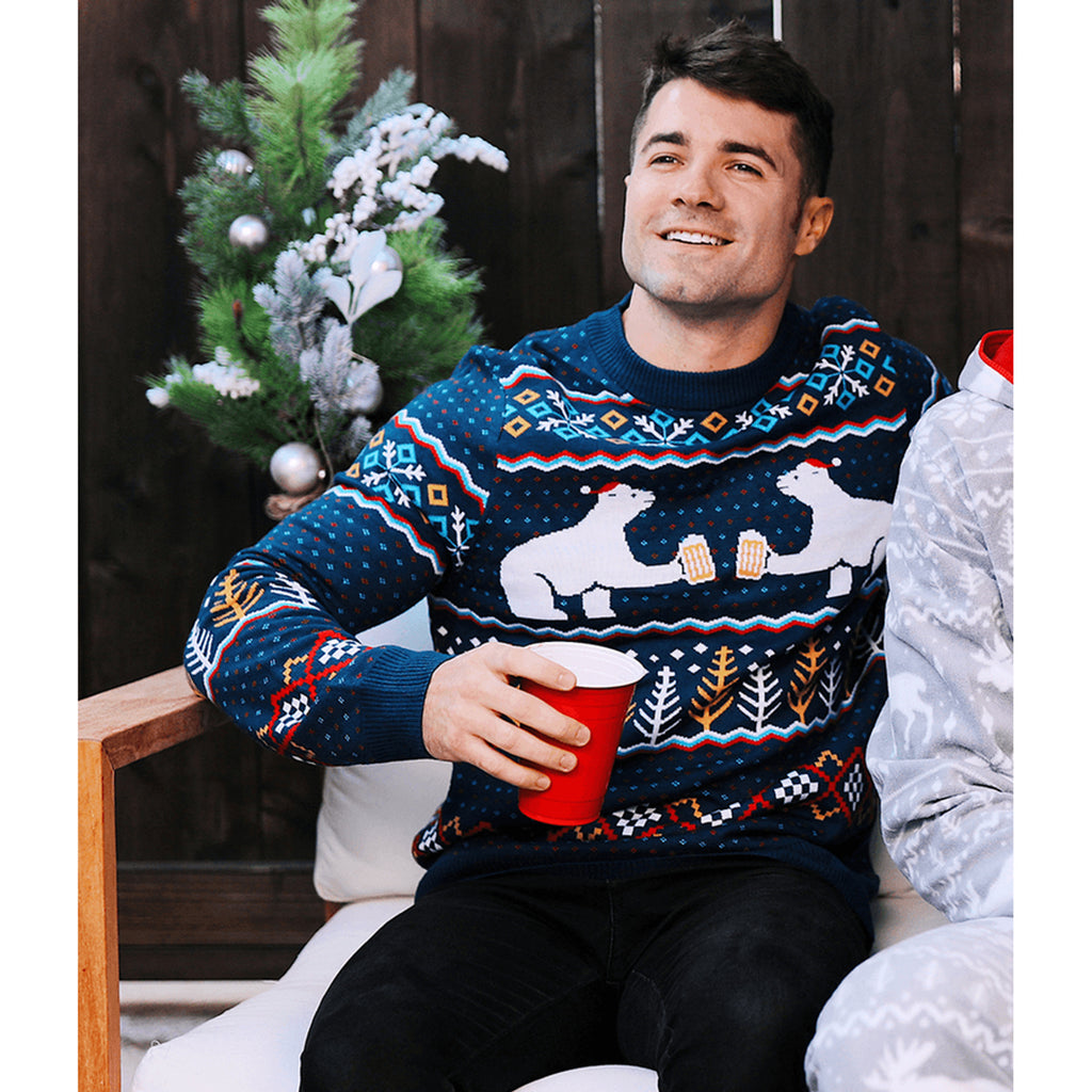 Christmas Sweater with Fair Isle Knit and Polar-Bear Motif - Image 2
