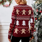 Christmas Sweater with Knit Festive Pullover and Crew Neckline - Image 2