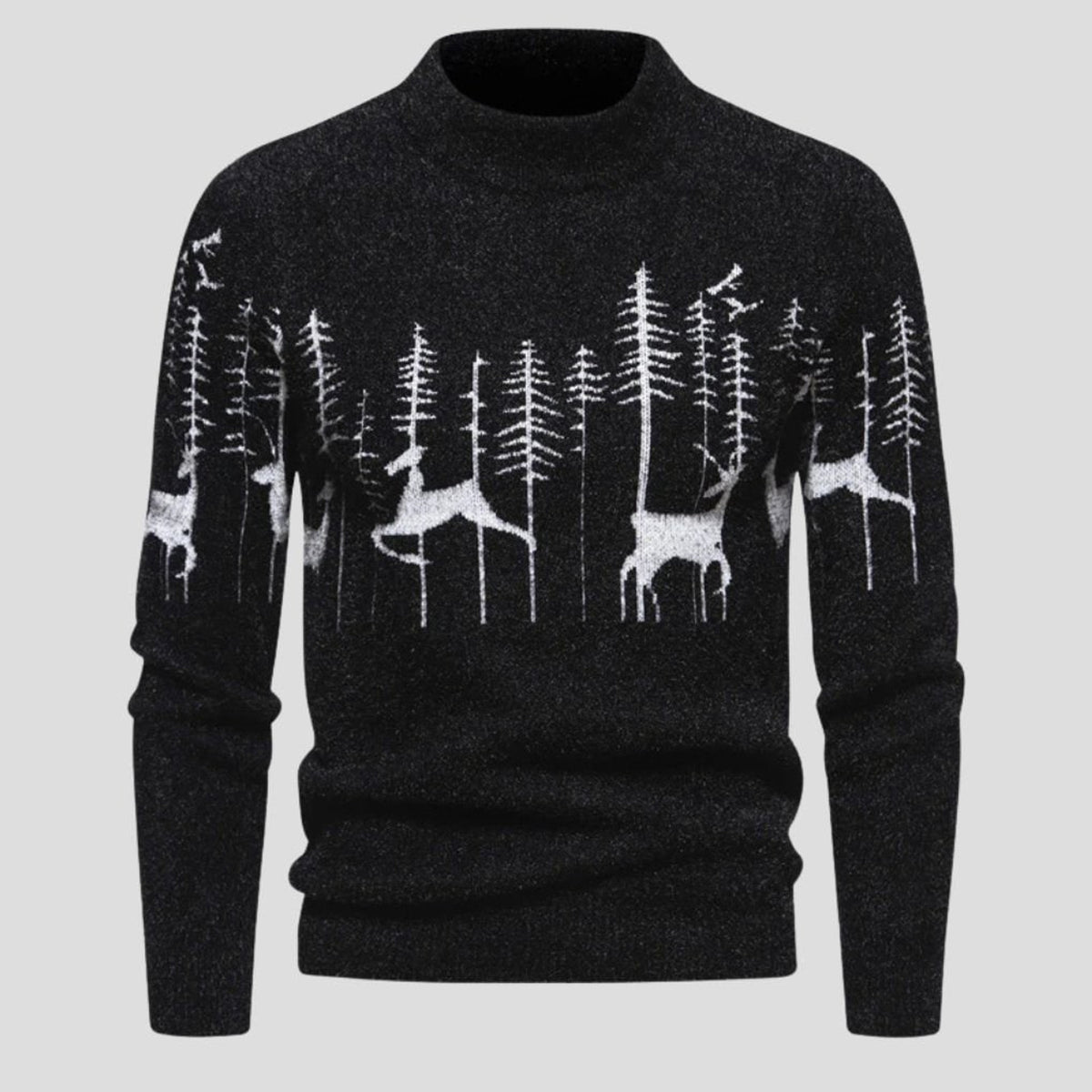 Christmas Sweater with Ribbed Cuffs Holiday and Crew Neck - Image 2