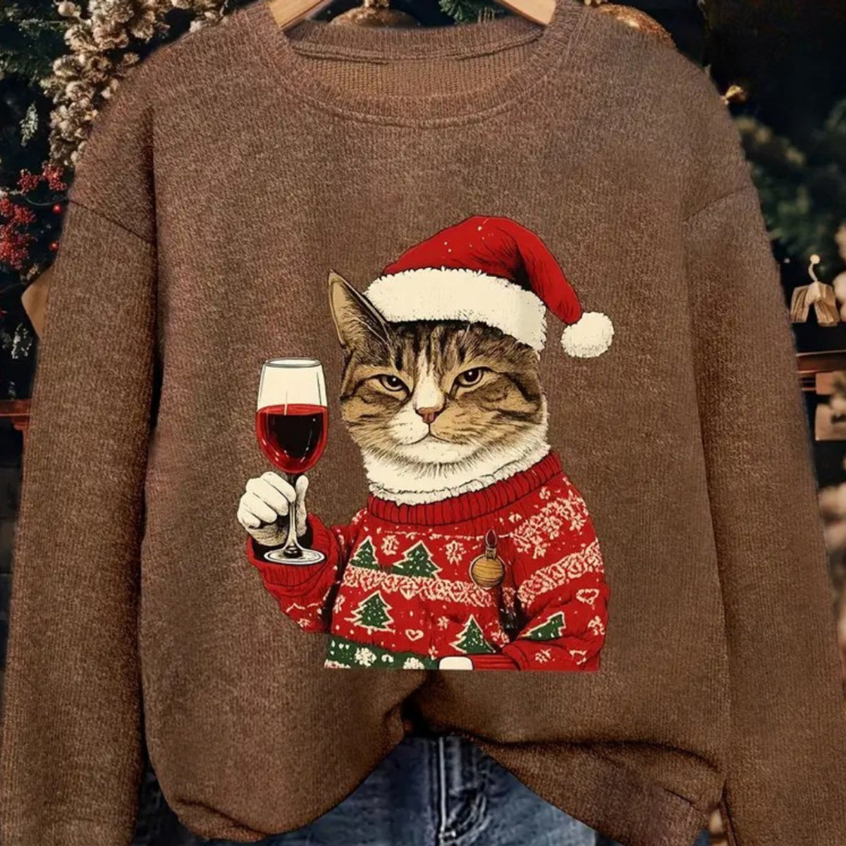 Christmas Sweater with Warm Festive Fit and Print - Image 11
