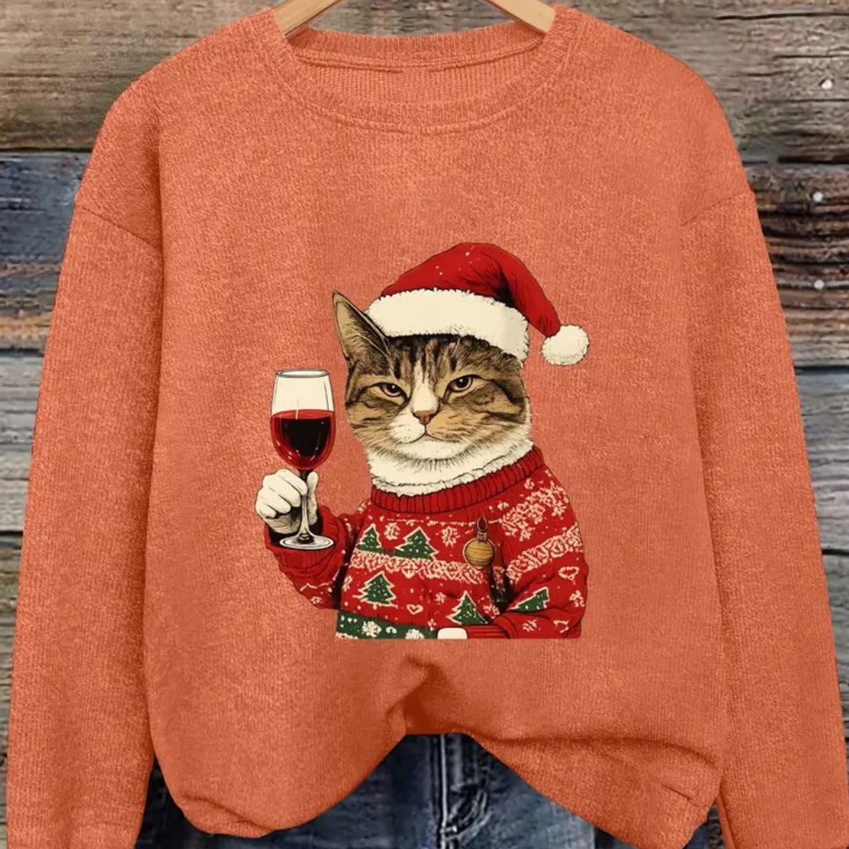Christmas Sweater with Warm Festive Fit and Print - Image 2