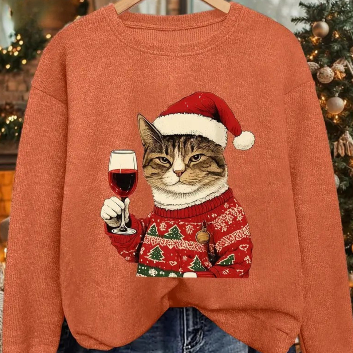 Christmas Sweater with Warm Festive Fit and Print - Image 9