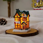 Christmas Village Decoration Set With 6 Glittering Snow-Covered Houses And Warm LED Lighting - Image 5