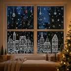 Christmas Village Static Cling Window Sticker Set - Image 3