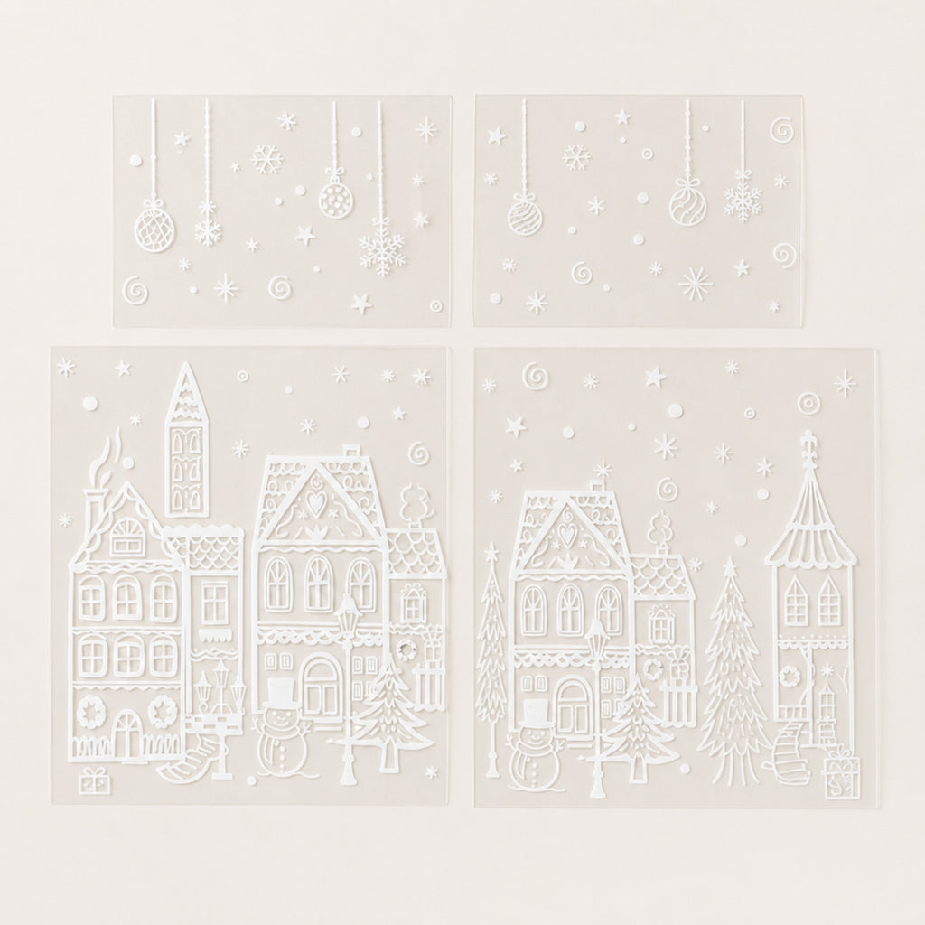 Christmas Village Static Cling Window Sticker Set - Image 8